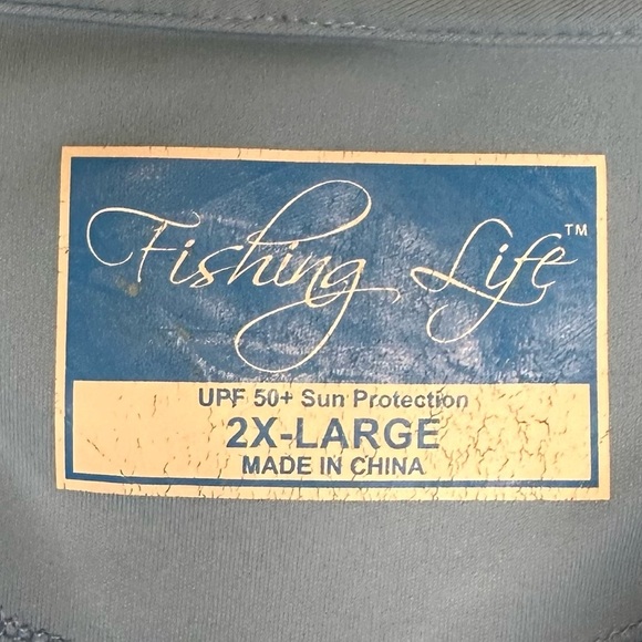 Fishing Life Men’s Blue UPF Sun Protection Swordfish T-Shirt Size 2X - Picture 4 of 7